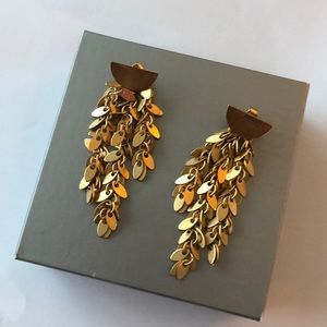 Nordstrom gold leaf drop earrings